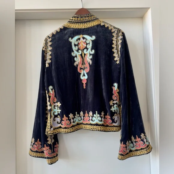 Chasing Unicorns Revolution Jacket M - Navy Silk Velvet IYKYK 🦄 - Picture 4 of 13